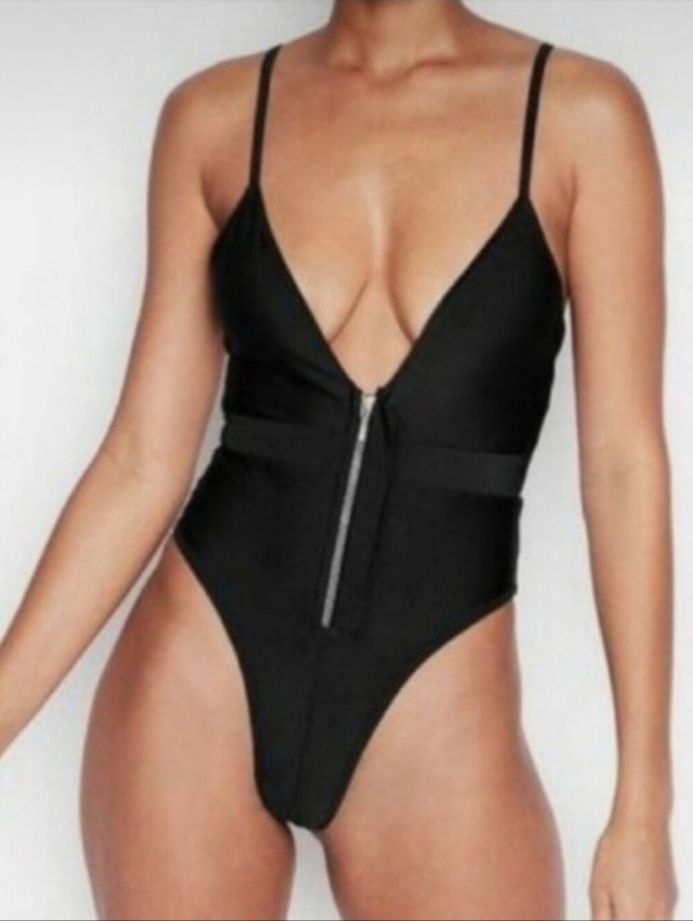 Fae Swim X Victoria's Secret Plunge Zippered One-Piece Swimsuit